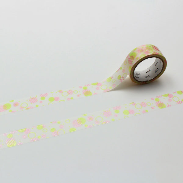 MT 1P Kamoi Washi Tape - Silky Pattern Dot — roll front