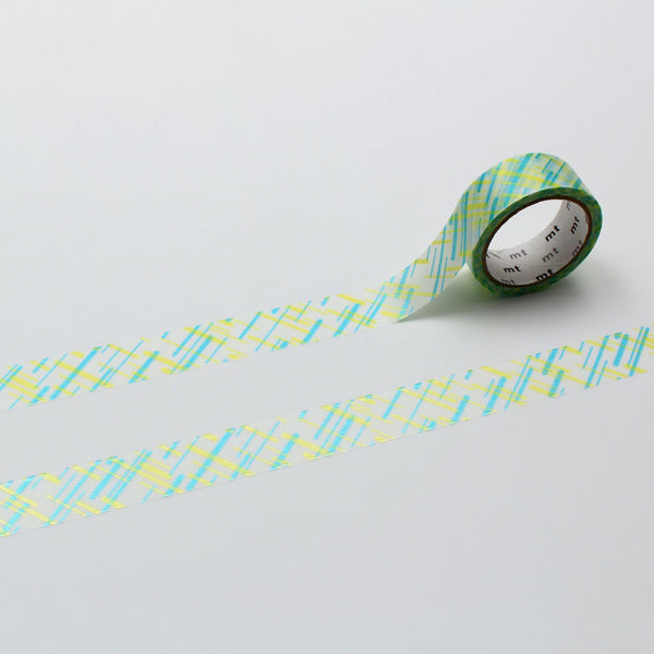 MT 1P Kamoi Washi Tape - Silky Random Cross — roll front