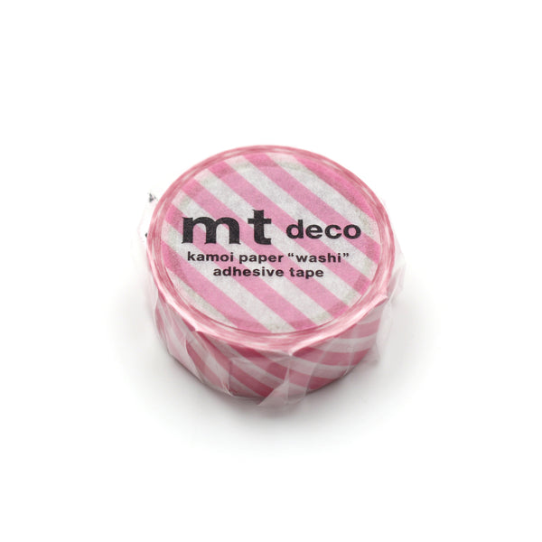 이미지를 갤러리 뷰어에 로드 , MT 1P Stripe Washi Tape Aurora Pink – pink gradient striped washi tape roll.
