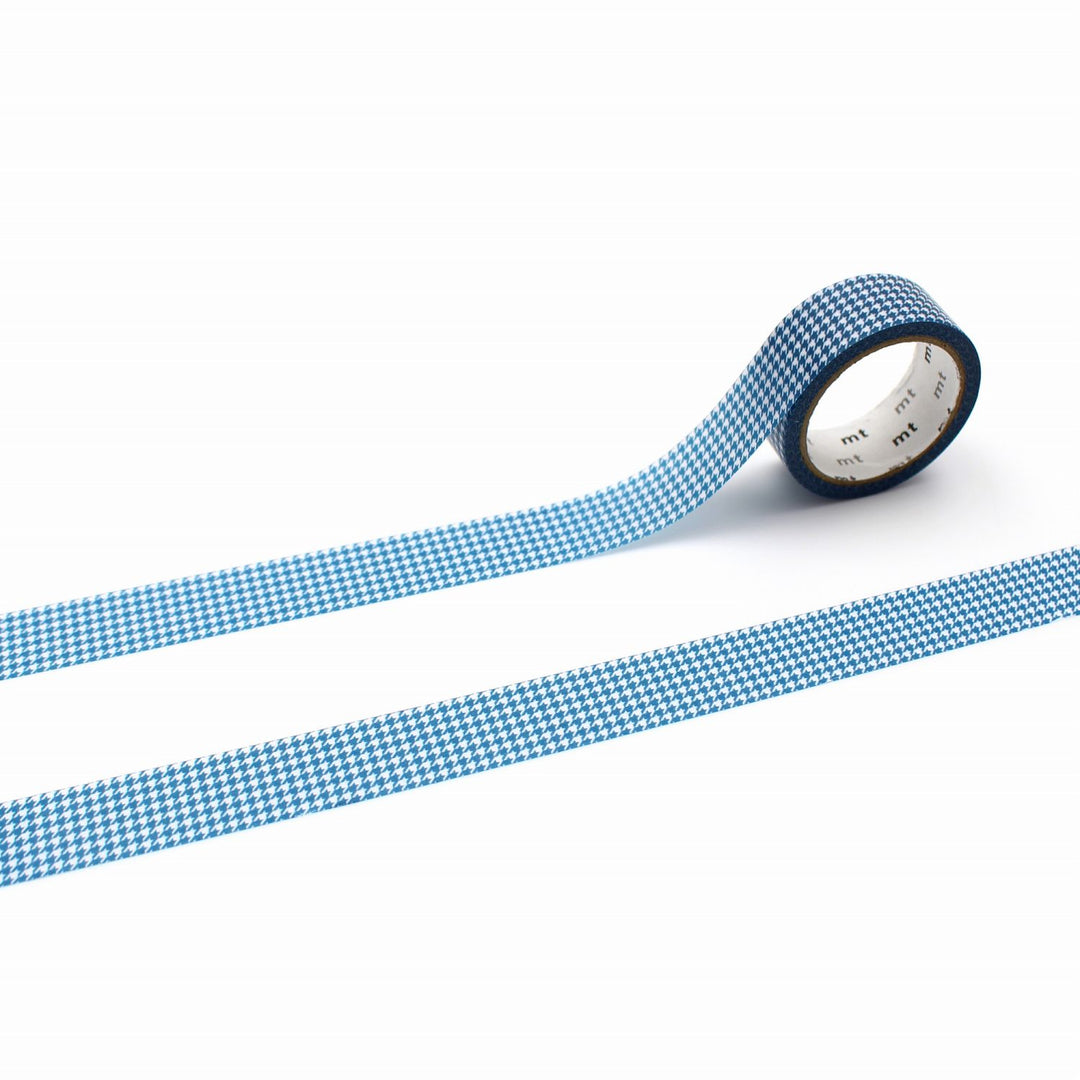 MT 1P Washi Tape - Small Houndstooth Blue