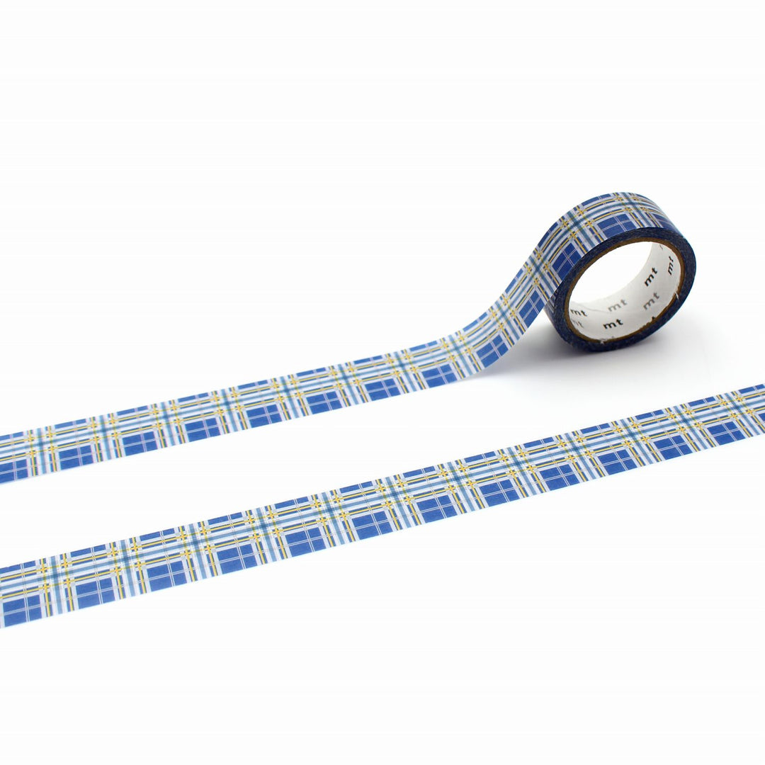 MT 1P Washi Tape - Tartan Check Royal Blue