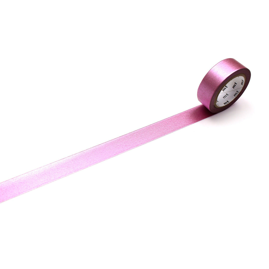 MT Basic washi tape bright pink 7m roll with tape unrolled