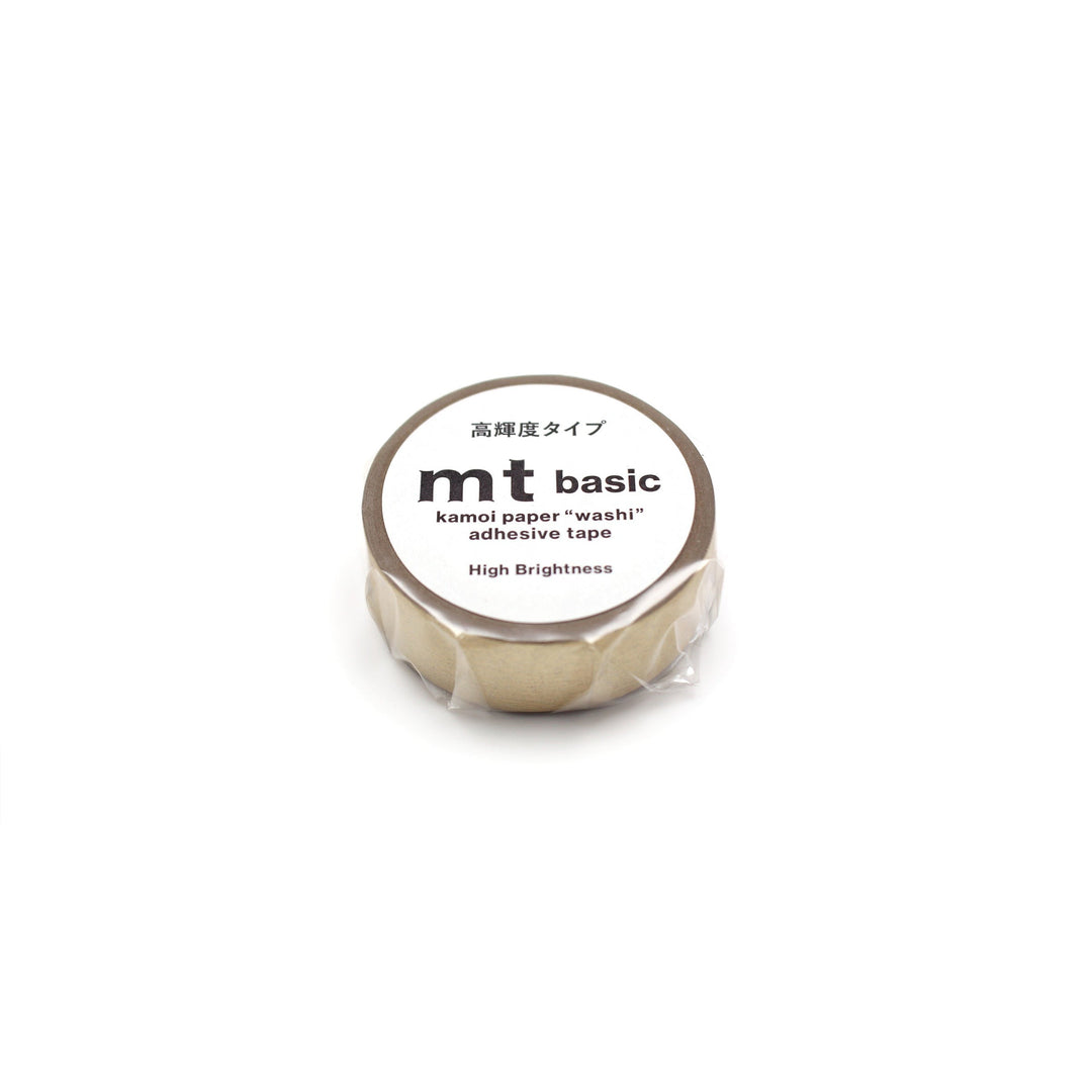 MT Basic washi tape champagne gold 7m roll in its packaging