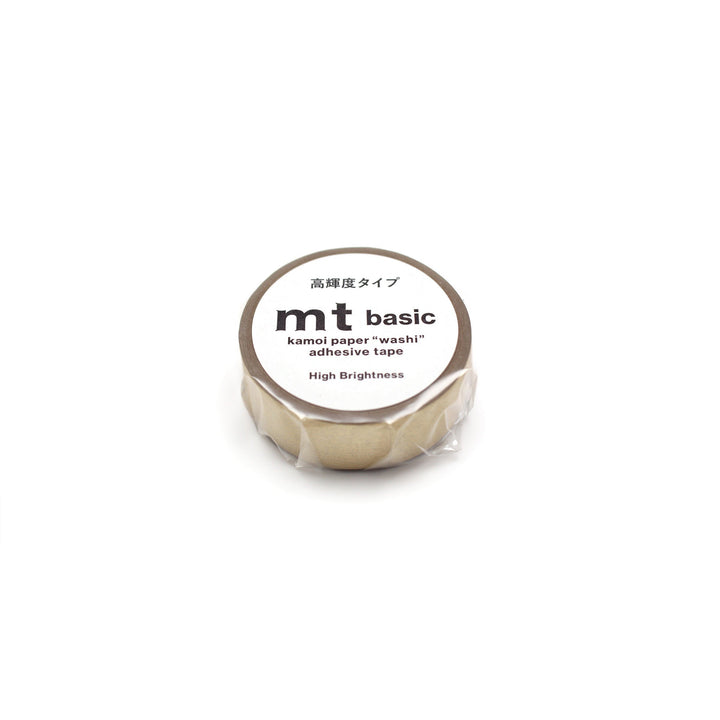 MT Basic washi tape champagne gold 7m roll in its packaging