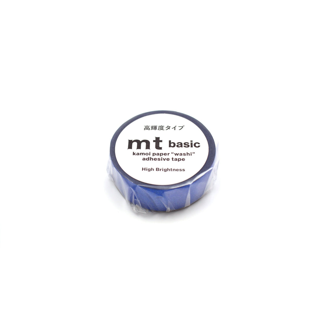 MT Basic washi tape high brightness blue 7m roll in its packaging
