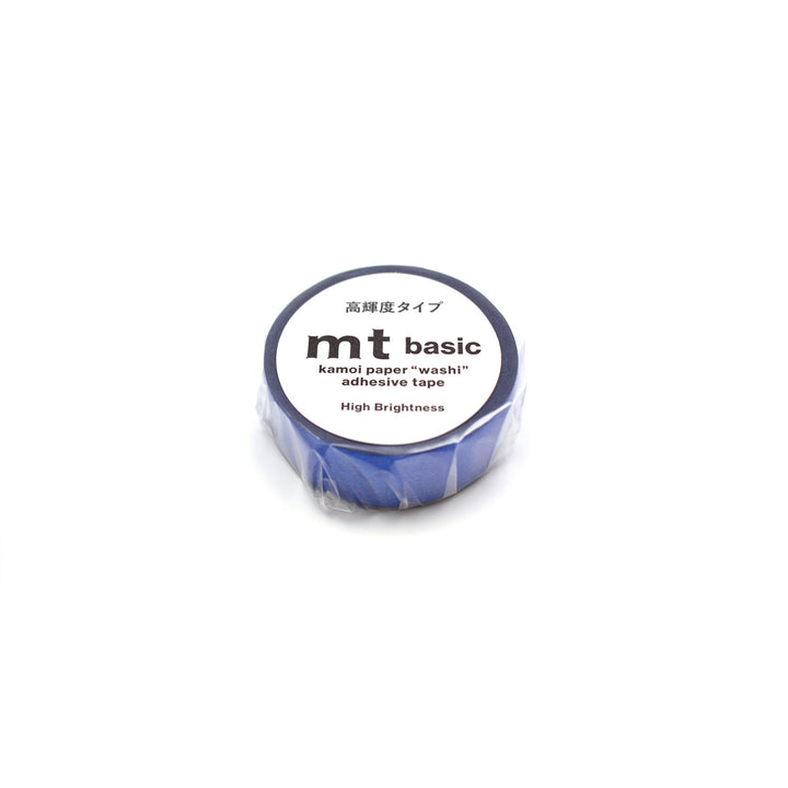 MT Basic washi tape high brightness blue 7m roll in its packaging