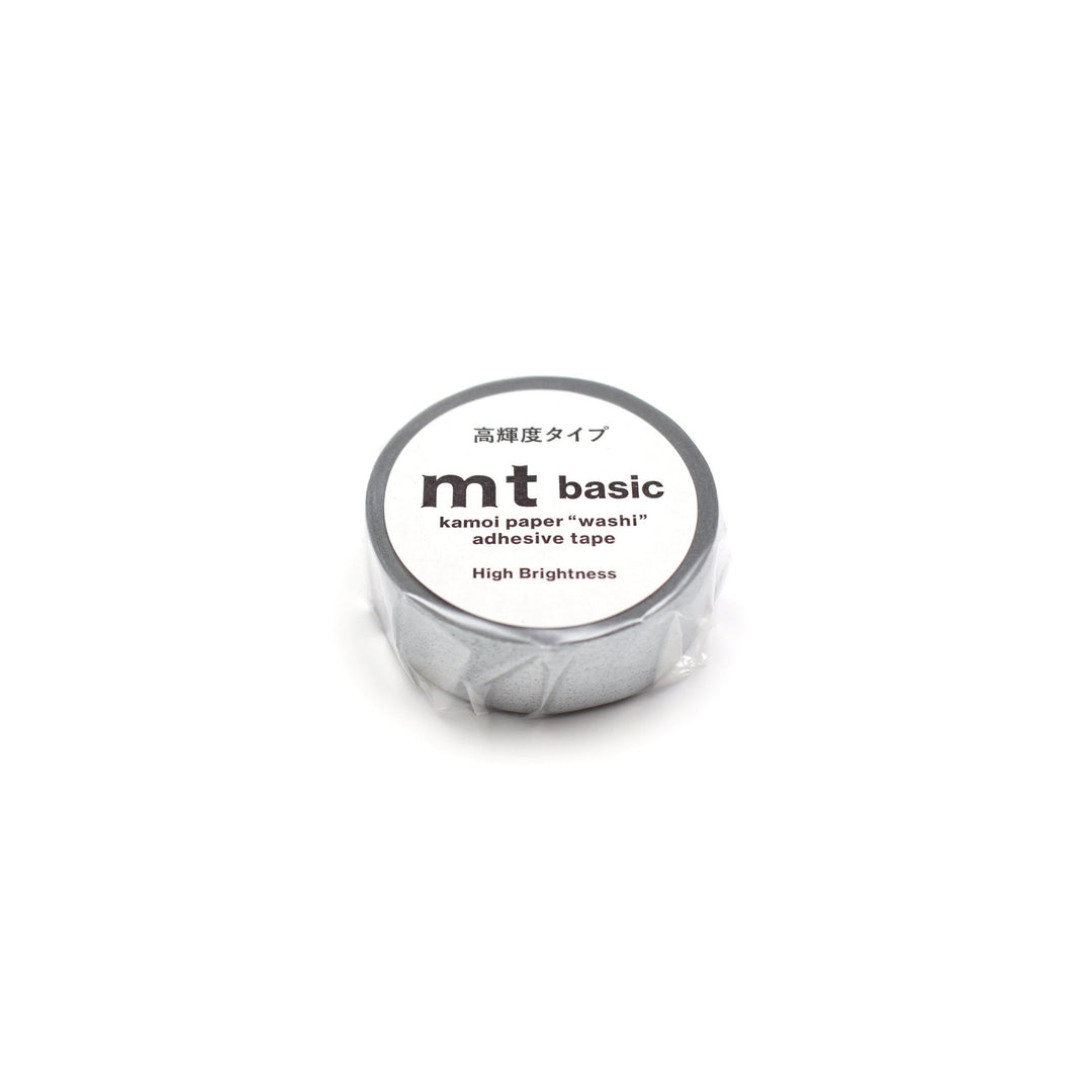 MT Basic washi tape high brightness silver 7m roll in its packaging