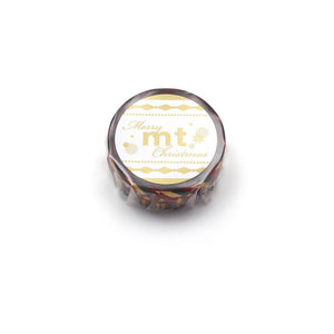 MT Christmas 2025 Washi Tape Happy Color Pattern – colorful festive pattern on 15mm washi tape roll.