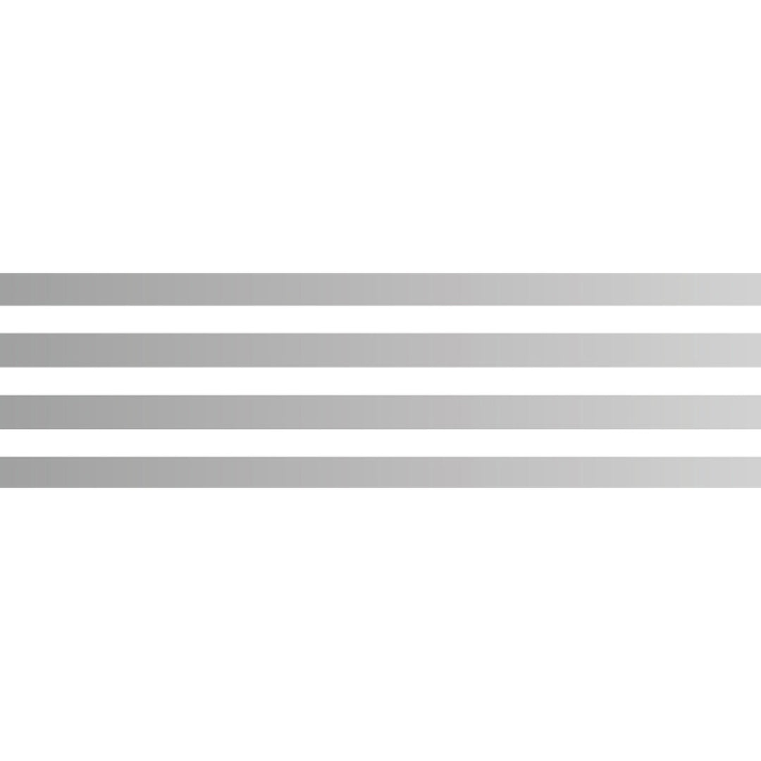 MT Deco washi tape Border Silver 2, flat strip showing the silver border stripe pattern