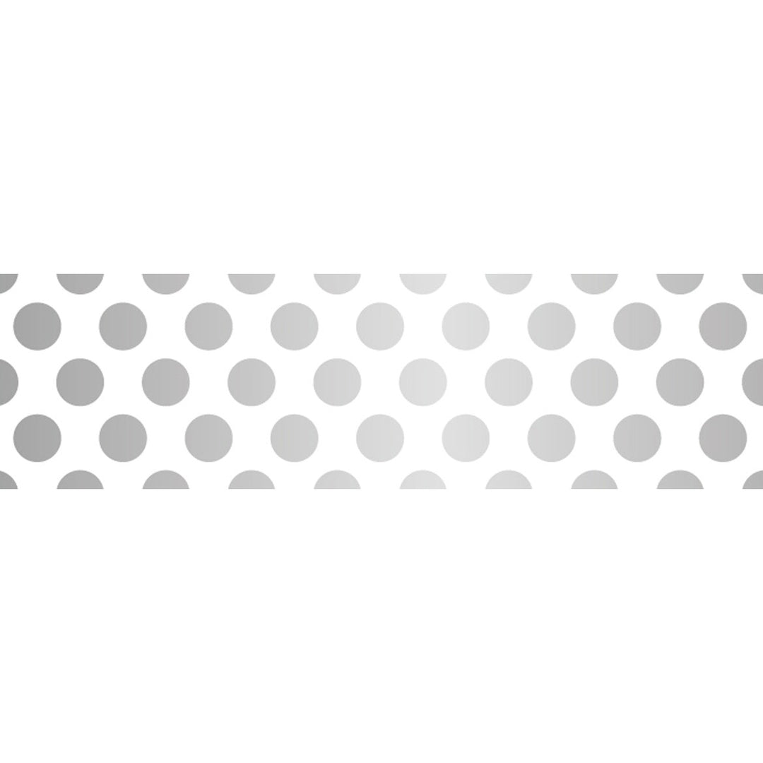MT Deco washi tape Dot Silver, unrolled strip showing the silver polka dot pattern