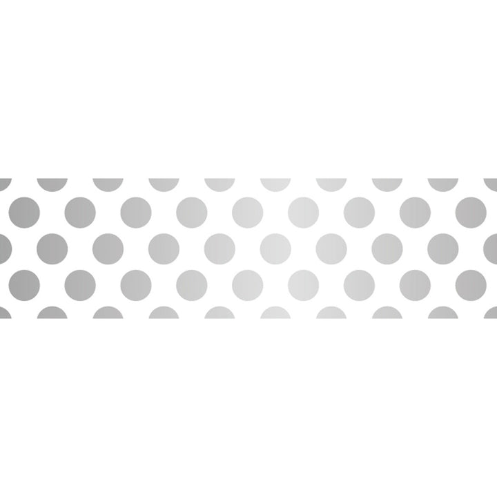 MT Deco washi tape Dot Silver, unrolled strip showing the silver polka dot pattern