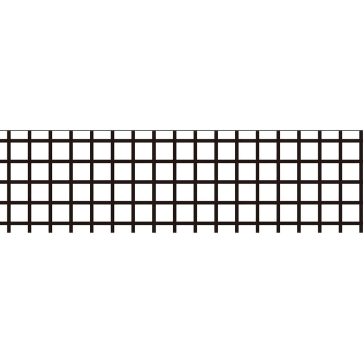MT Deco washi tape Hougan Black, unrolled strip showing the black grid pattern
