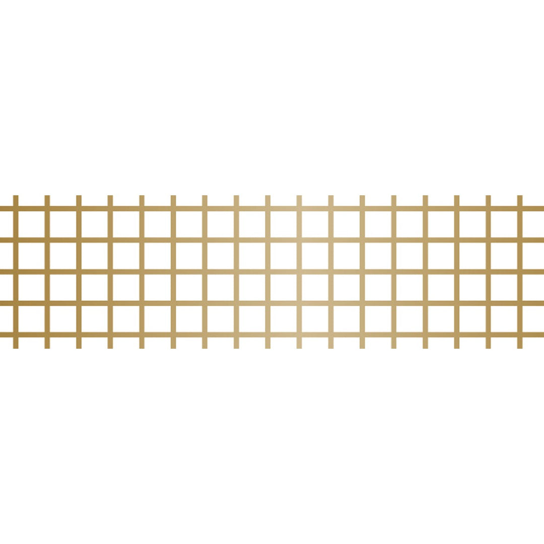 MT Deco washi tape Hougan Gold, unrolled strip showing the gold grid pattern