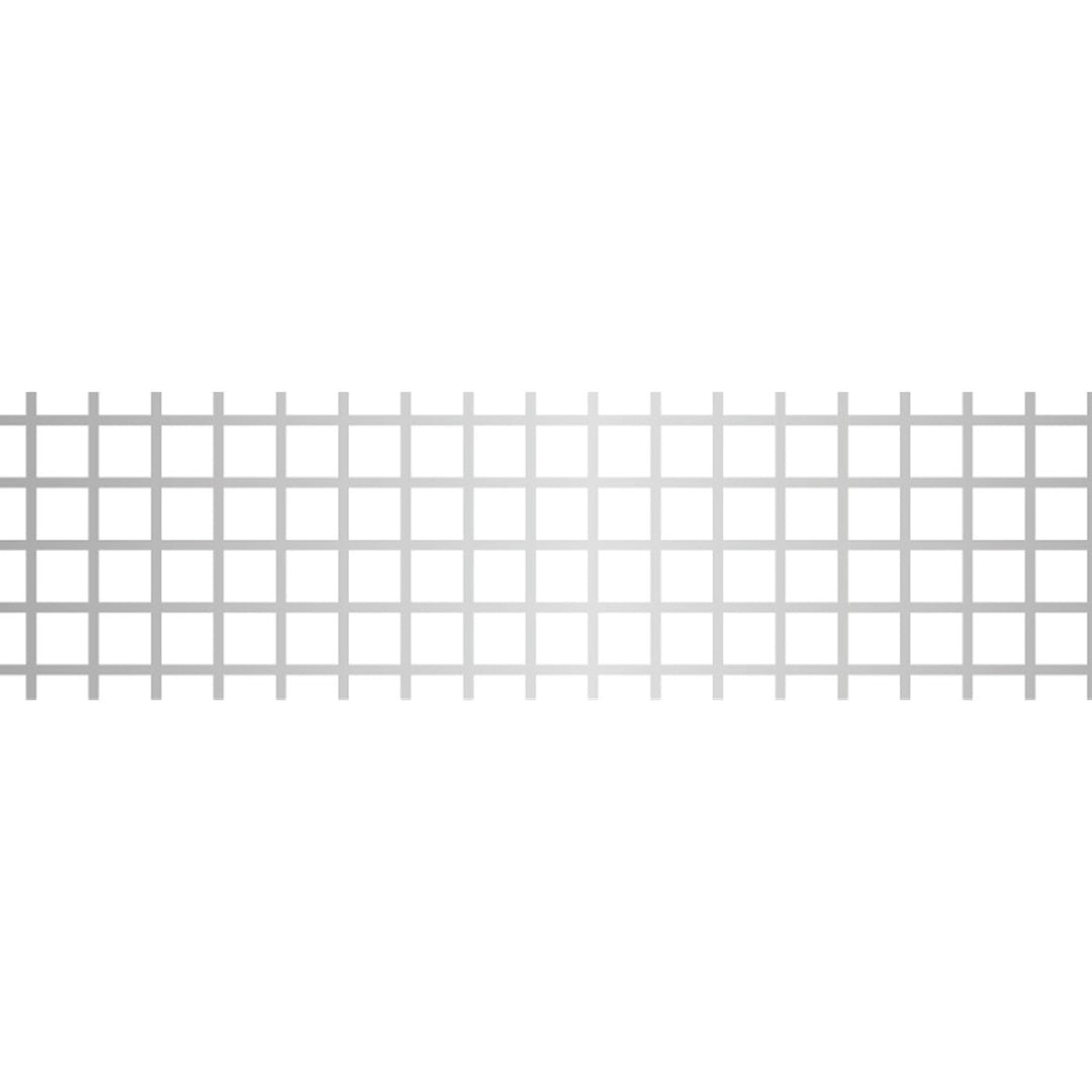 MT Deco washi tape Hougan Silver 2, unrolled strip showing the silver grid pattern