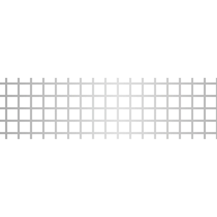 MT Deco washi tape Hougan Silver 2, unrolled strip showing the silver grid pattern