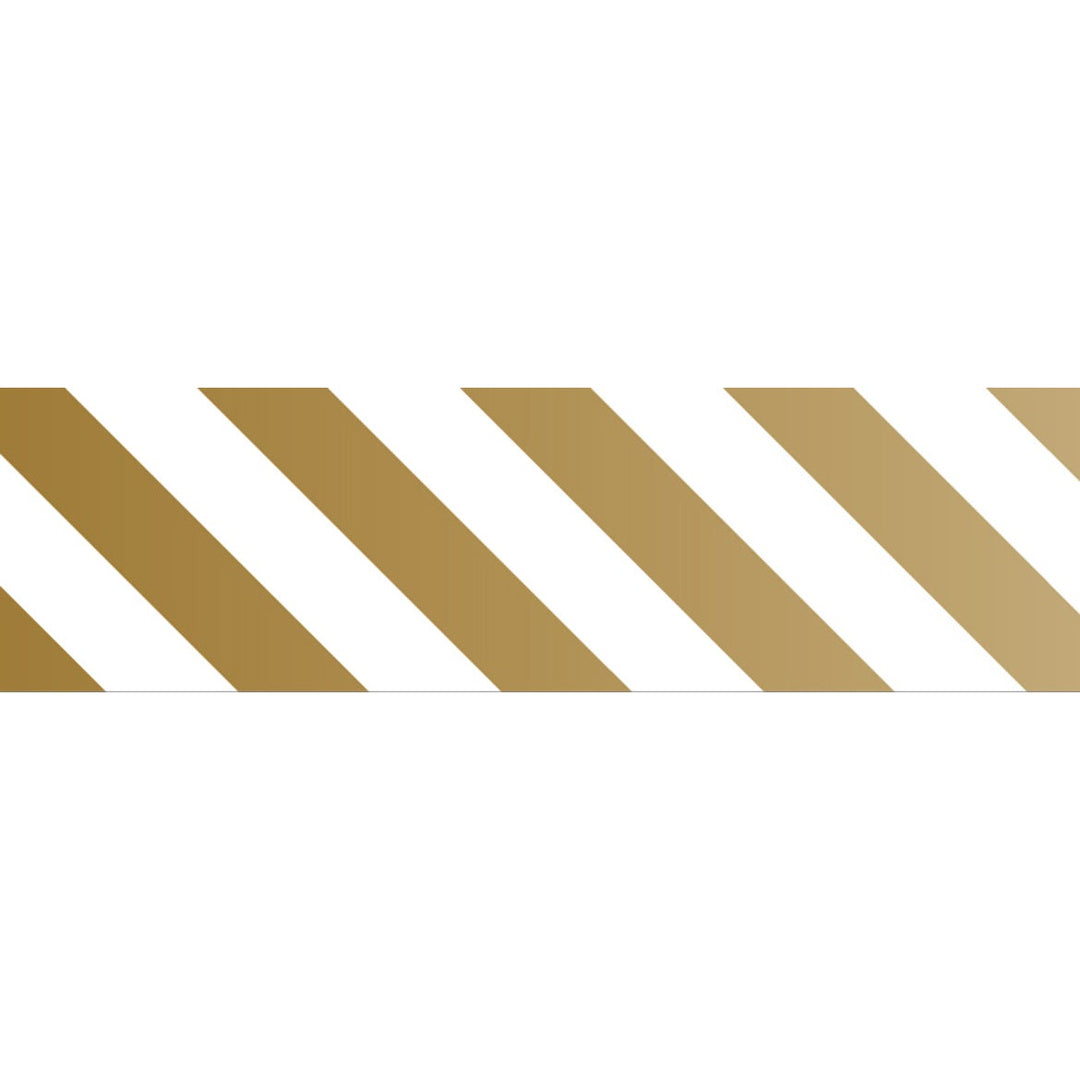 MT Deco washi tape Stripe Gold 2, unrolled strip showing the gold stripe pattern