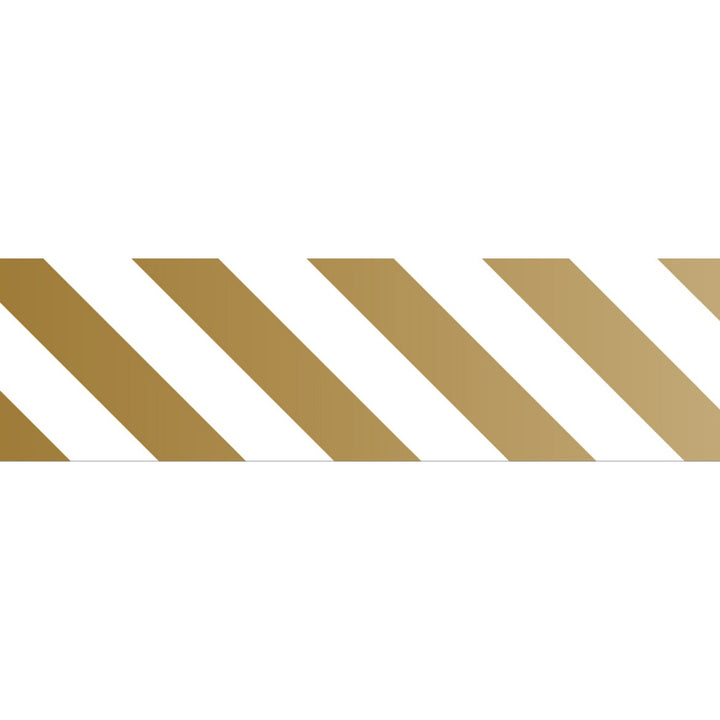 MT Deco washi tape Stripe Gold 2, unrolled strip showing the gold stripe pattern