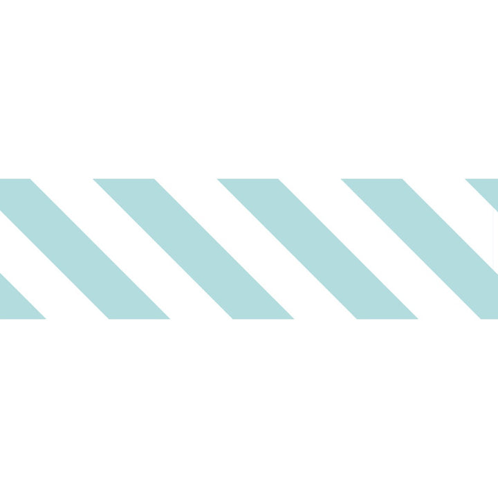MT Deco washi tape Stripe Mint Blue, flat swatch of the diagonal stripe pattern