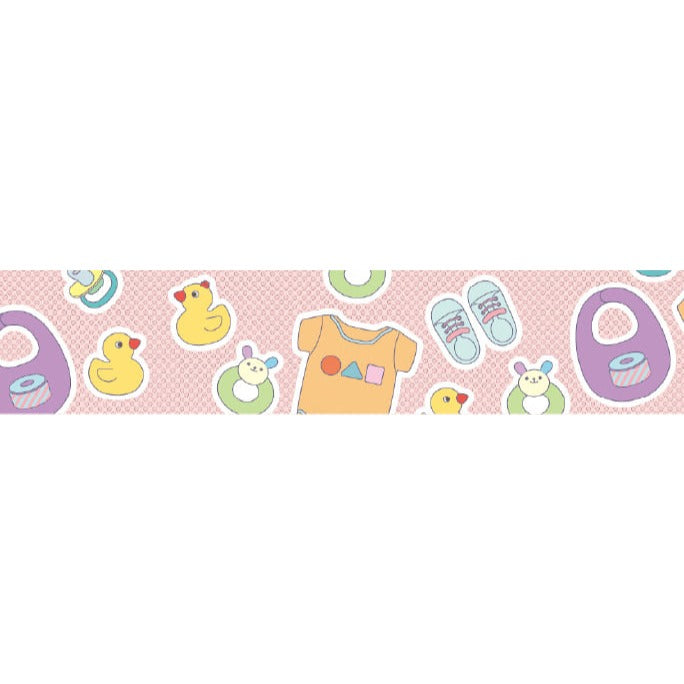 MT EX washi tape Baby Goods, flat view of the printed design pattern