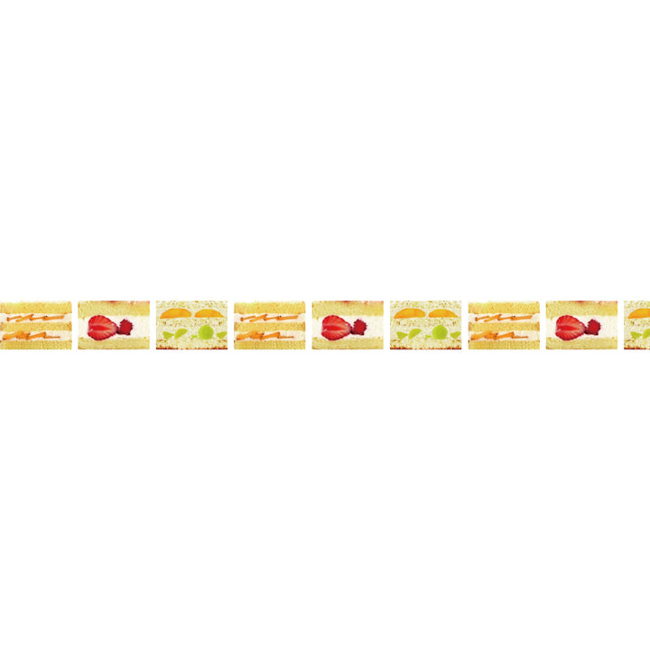 MT EX washi tape Fruit Shortcake, flat view of the printed design pattern