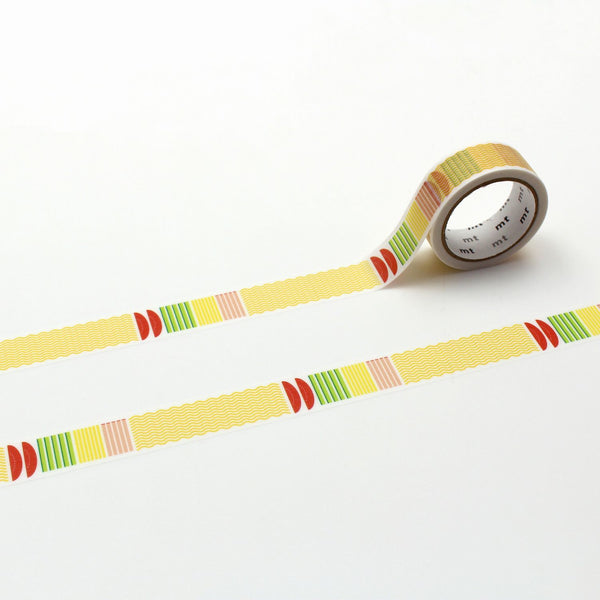 MT EX Washi Tape - Hiyashi Chuka Graphic — roll front