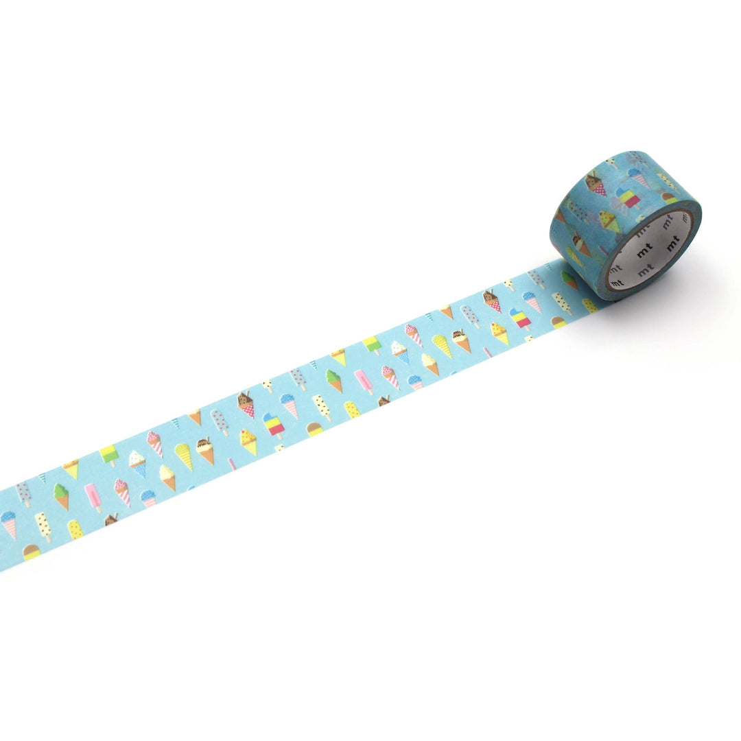 MT EX washi tape Ice Cream roll with a length of tape unrolled
