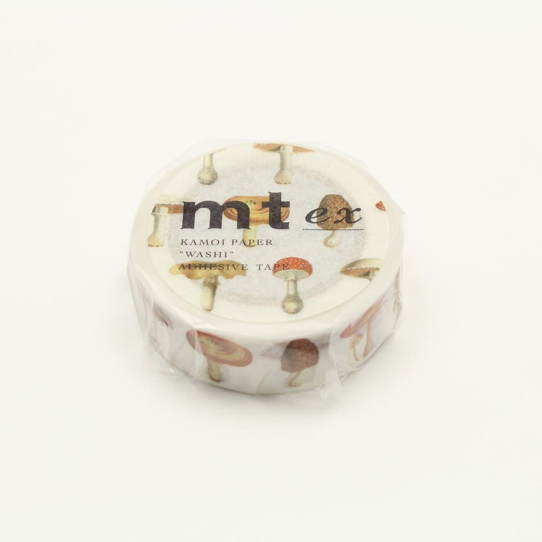 MT EX washi tape Mushroom, top view of the packaged roll