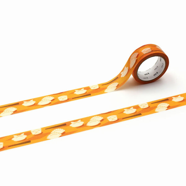MT EX Washi Tape - Various Dumpling Wrapping Styles — roll front
