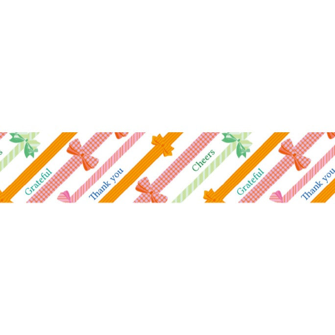 MT For Pack permanent packing tape Ribbon, close-up of the striped ribbon pattern