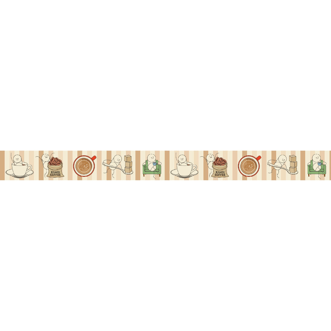 MT Upcycle washi tape Coffee and MT Man, full design artwork of the tape pattern