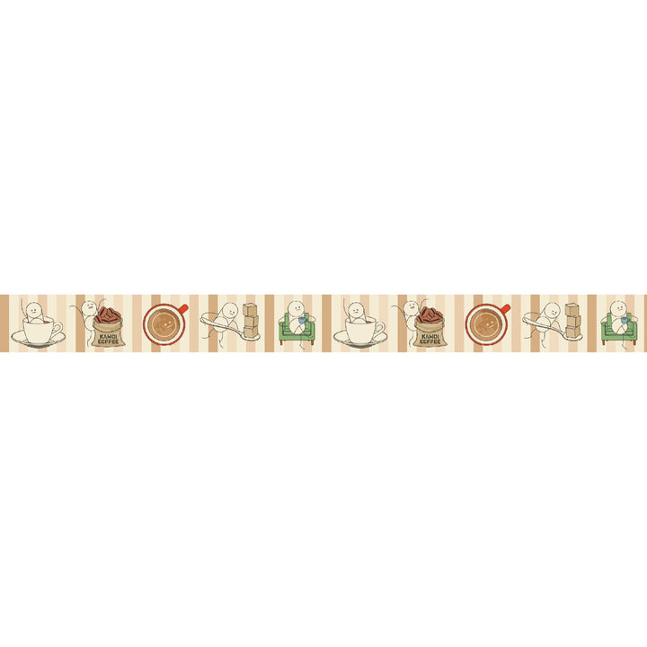 MT Upcycle washi tape Coffee and MT Man, full design artwork of the tape pattern