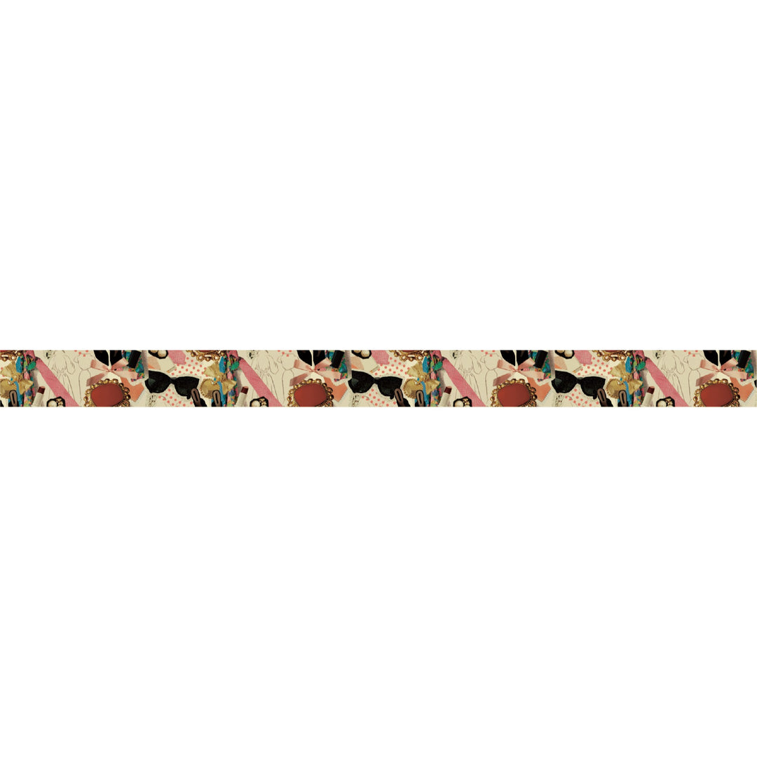 MT Upcycle washi tape Fashion Collage, full design artwork of the tape pattern