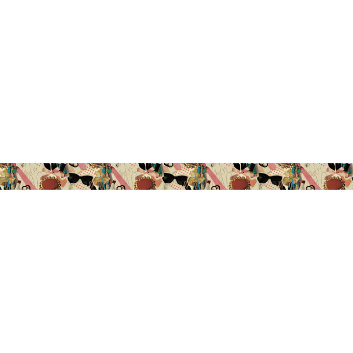 MT Upcycle washi tape Fashion Collage, full design artwork of the tape pattern