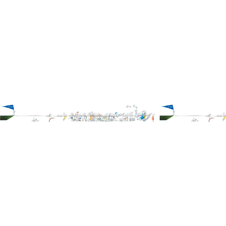 MT x Ayumi Kudo washi tape PEACE, full design artwork of the tape pattern