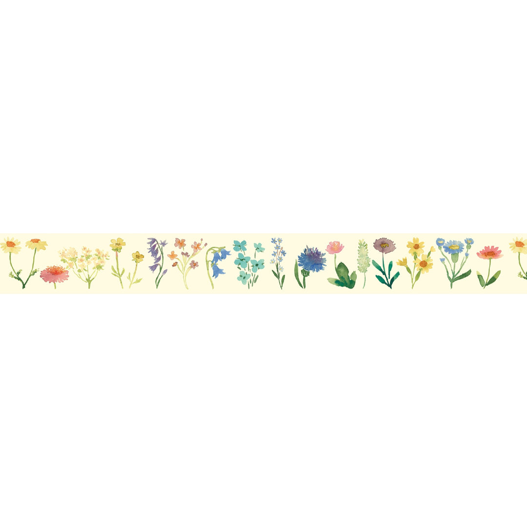 MT x Bluebellgray washi tape Woodbridge, full design artwork of the floral pattern