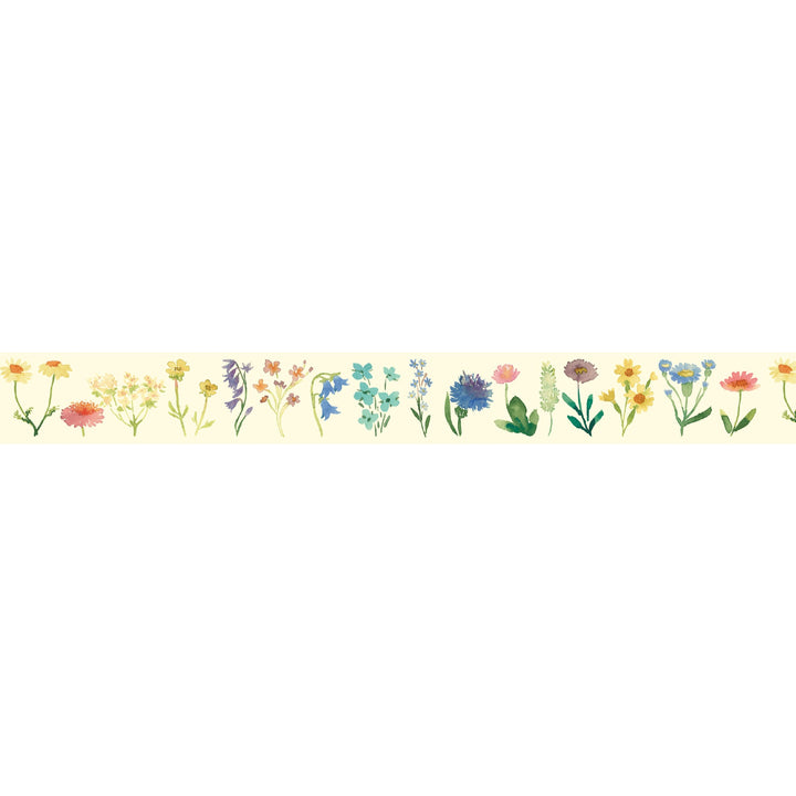 MT x Bluebellgray washi tape Woodbridge, full design artwork of the floral pattern