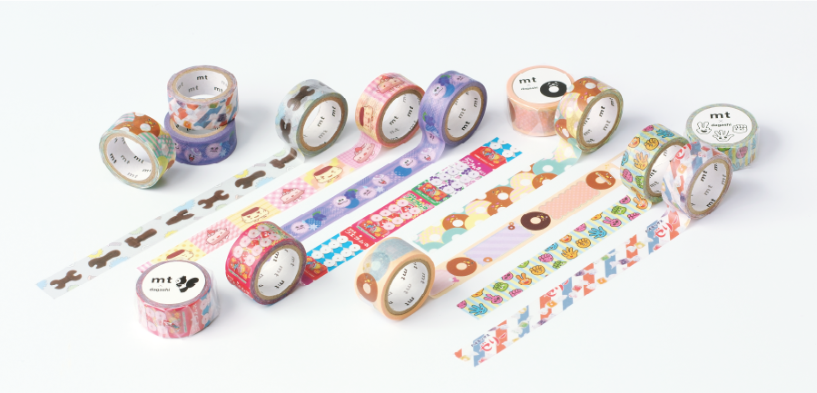 MT x Dagashi Washi Tape - Fue Ramune Candy — roll side