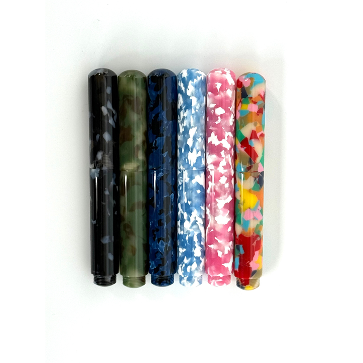 Onishi Hand Made POCKET Fountain Pen (NEW!) - Sora Blue — barrel detail