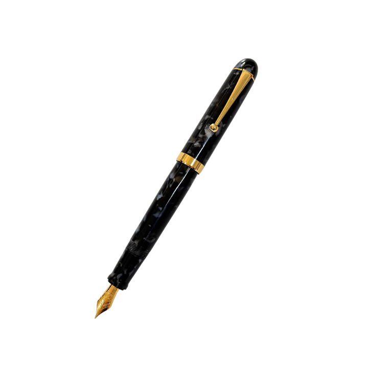 Onishi Hand Made Fountain Pen-Large Schmidt Steel - Black Light in the Dark