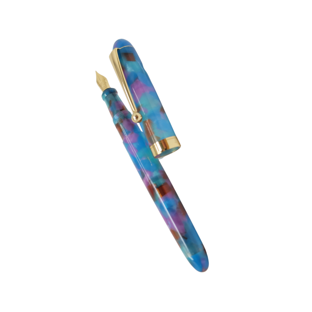 Onishi Hand Made Fountain Pen-Standard Schmidt Steel - Hydrangea