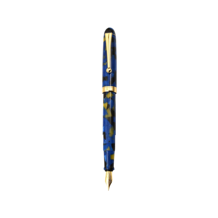 Onishi Hand Made Fountain Pen-Standard Schmidt Steel - Twilight Glow — nib close-up