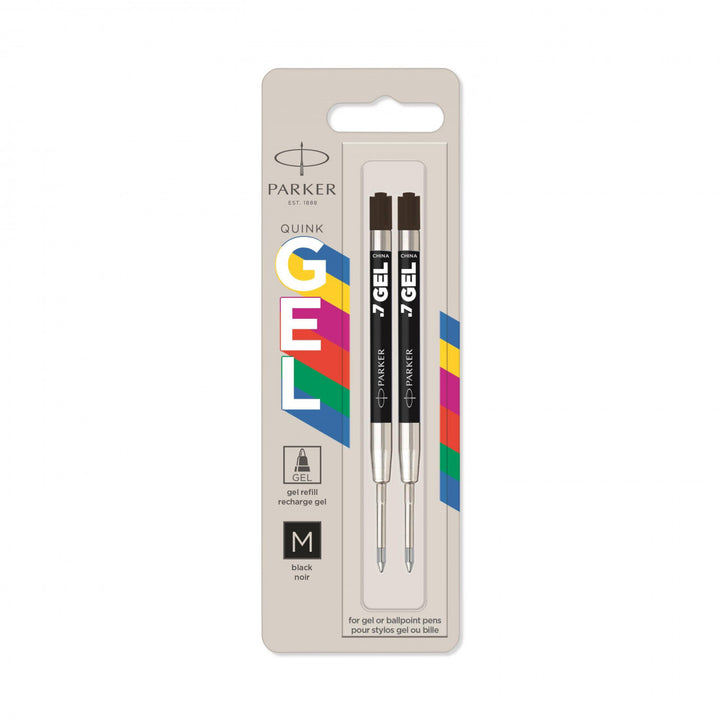 Parker Eco Refill PL Gel Ball Medium  0.7 in Black (Pack of 2) — Parker ballpoint pen — reliable smooth-writing everyday pen, at Cityluxe Singapore