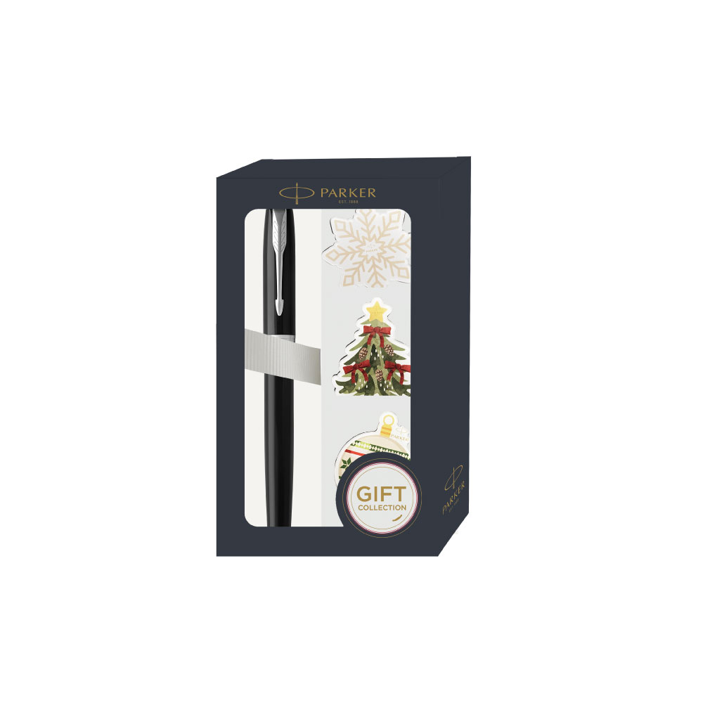 Parker IM Black CT RB with 3 Xmas Magnet Gift Set