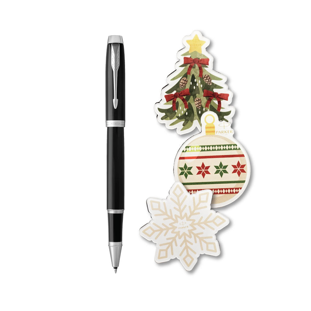 Parker IM Black CT RB with 3 Xmas Magnet Gift Set