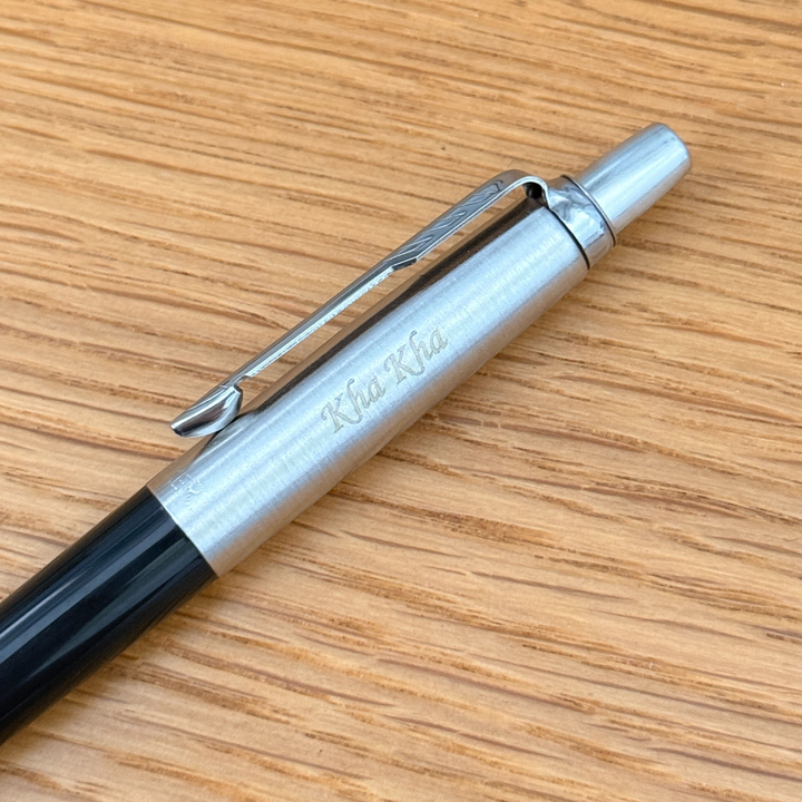 Personalized Name Engraving On Parker Jotter Special Black Ballpoint Pen