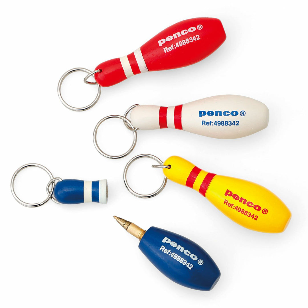 Penco Bowl-point Pens - bowling pin keychain pen wooden 0.8mm ballpoint.