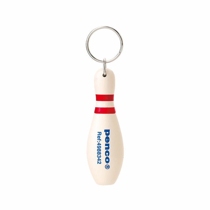 Penco Bowl-point Pen White bowling pin wooden keychain 0.8mm pen.