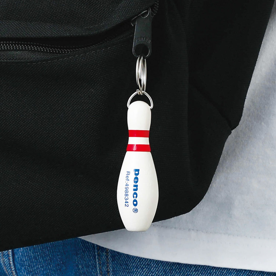 Penco Bowl-point Pen White bowling pin wooden keychain 0.8mm pen.