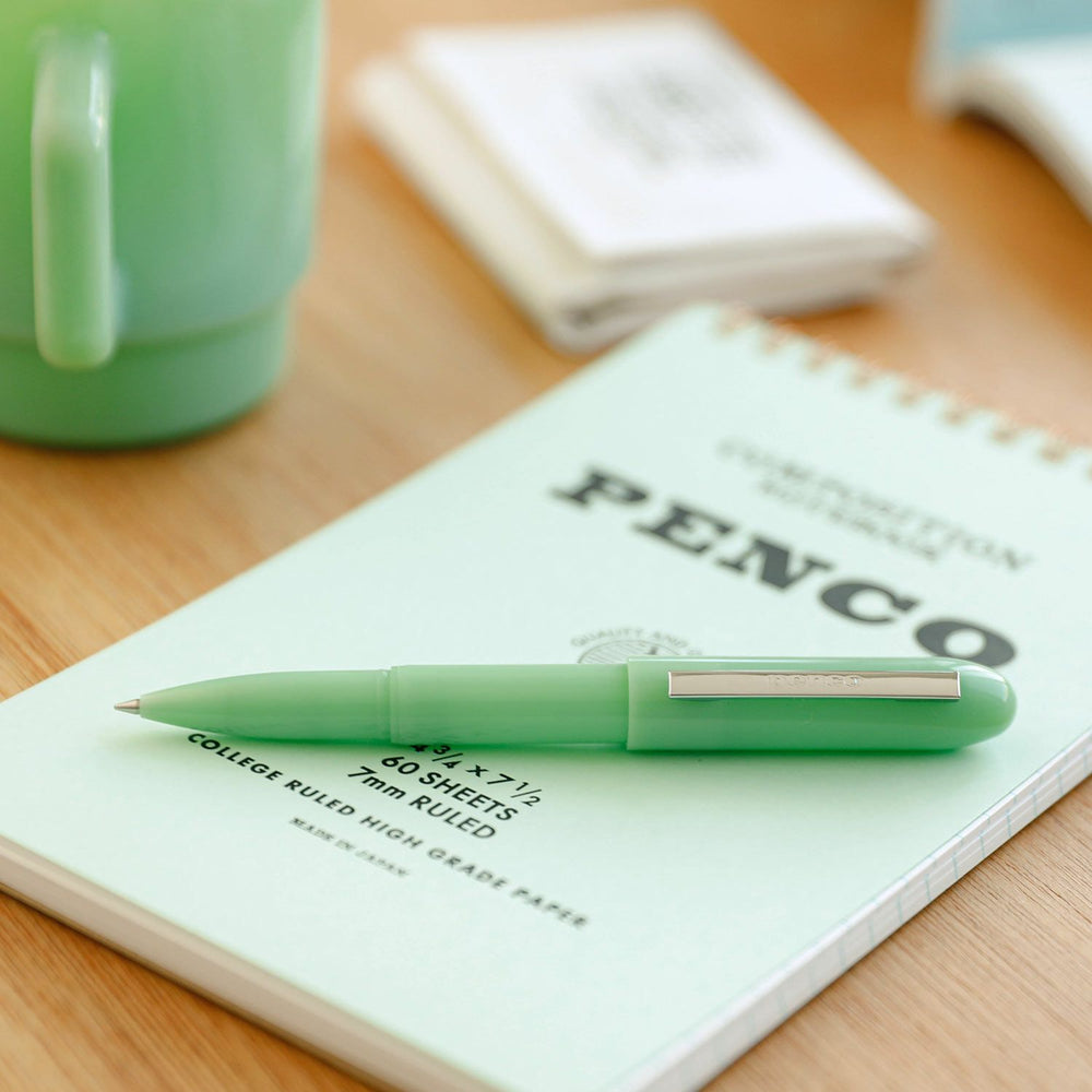 Penco Bullet Ballpoint Pen Light Mint green 0.7mm refillable Japanese pen.