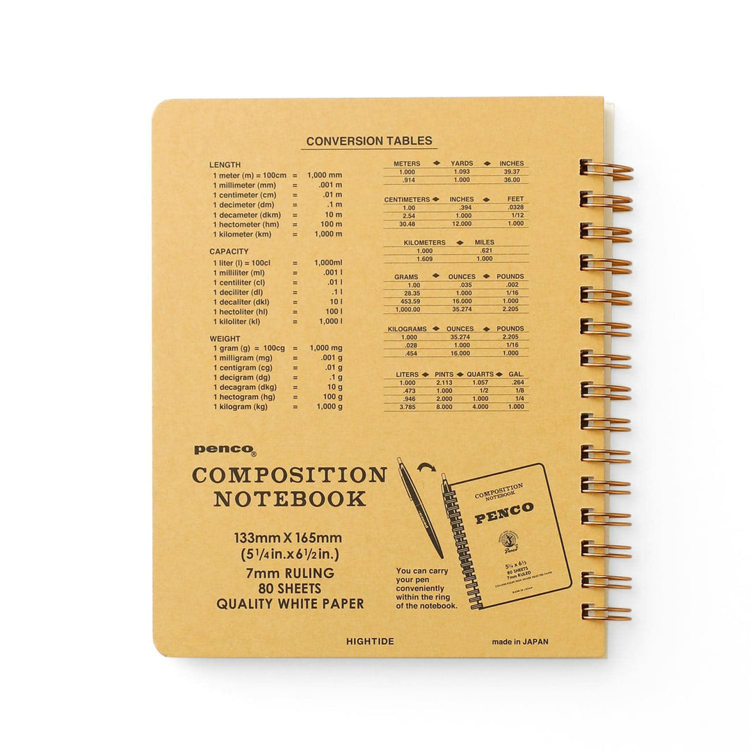 Penco Coil Notebook Medium  – retro-style ring notebook with lined pages